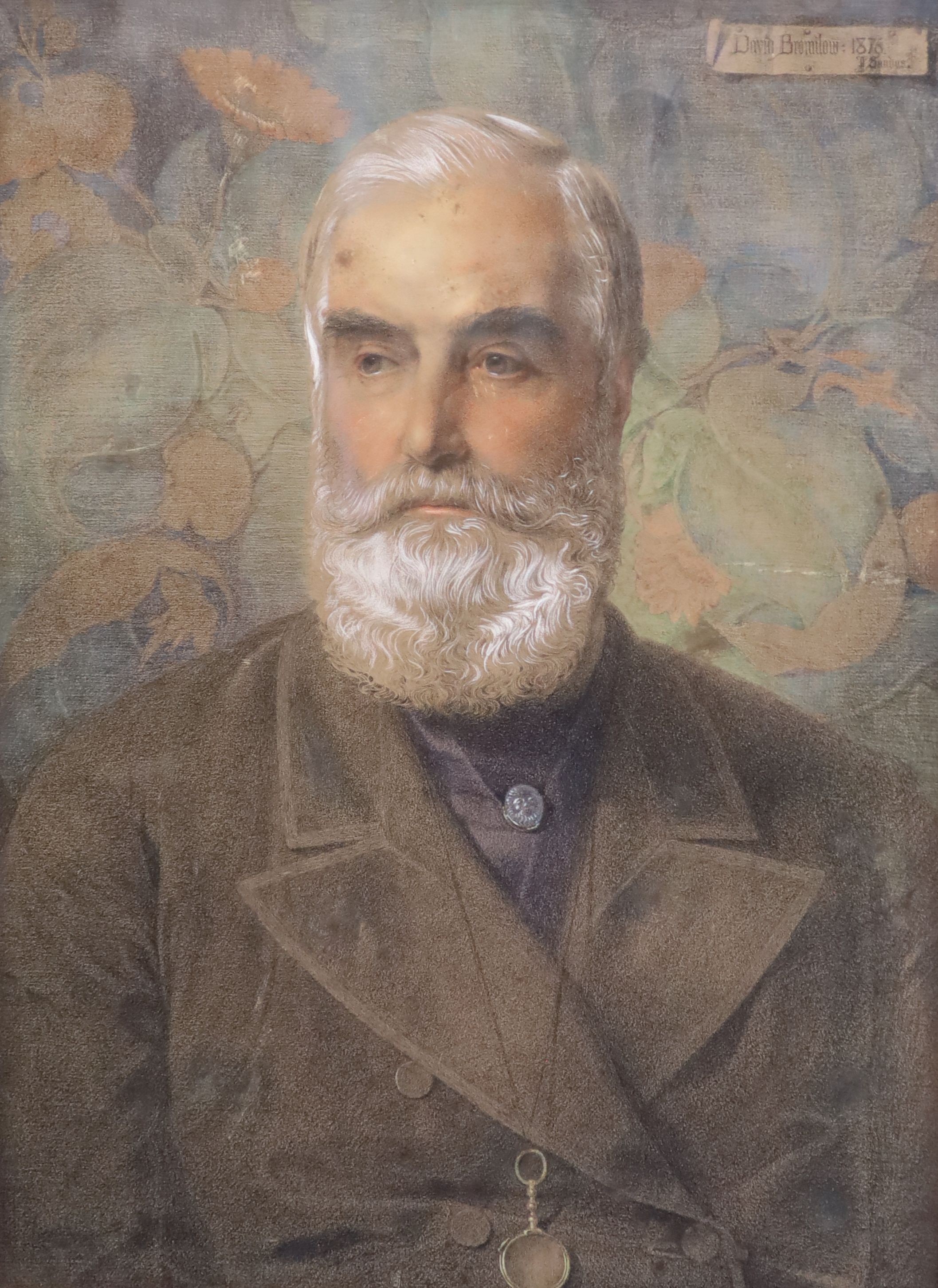 Anthony Frederick Augustus Sandys (1829-1904), Portrait of David Bromilow 1876, watercolour, 76 x 55cm